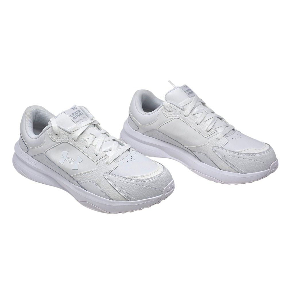Under Armour‎ Mens Edge Leather White Training Shoes 4E Extra Wide 14 Activewear